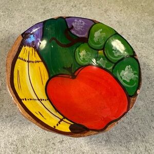 Colorful Fruit-Themed Ceramic Plate